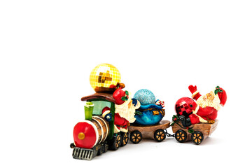 christmas decorations santa claus train