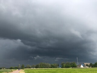 storm over the field