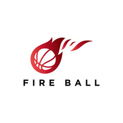 Fire ball logo design template
