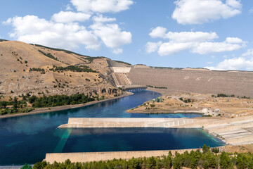 Sanliurfa, Adiyaman, Turkey- September 14: Ataturk Dam on the Euphrates River