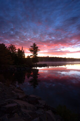 Colourful Sunrise In Algonquin Provincial Park, Canada