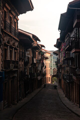 Fototapeta premium Look from Hondarribia, little town next to Donostia-San Sebastian and one of the nicest town of all Basque Country.
