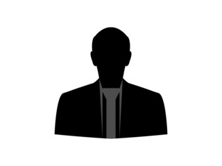 man silhouette a user icon vector illustration eps10