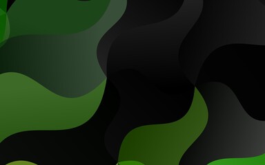Dark Green vector template with bubble shapes.