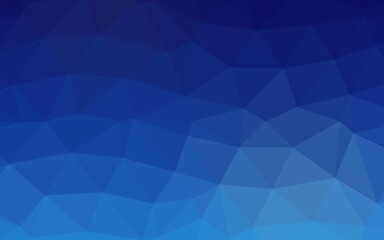 Light BLUE vector shining triangular background.