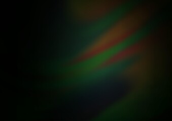 Dark Green vector blurred shine abstract template.