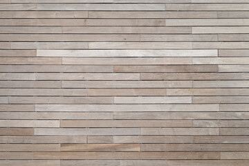 Beautiful natural brown hardwood panels for a terrasse, planks weathered, space for text. close up and no person