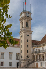 Fototapeta na wymiar Historic campus of the University of Coimbra, Portugal - university tower