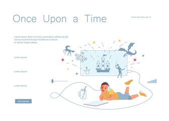 Landing webpage template of home schooling