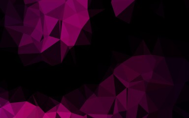 Dark Purple vector triangle mosaic cover.