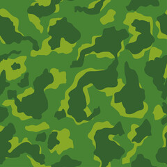 Green Camouflage seamless pattern.