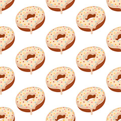 Sugar donut seamless pattern