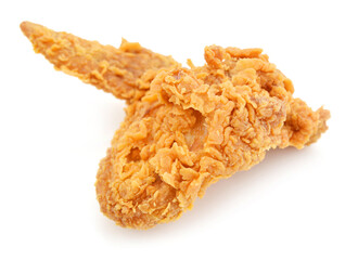 Fried Chicken Wings on white background