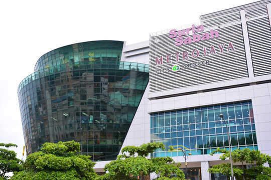 Suria Sabah shopping mall facade in Kota Kinabalu, Malaysia