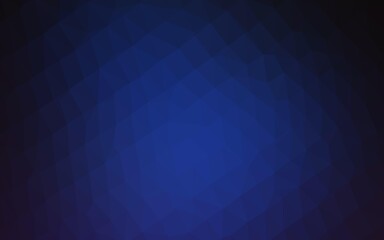 Fototapeta premium Dark BLUE vector polygonal pattern.