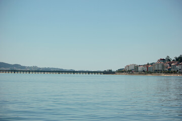 O GROVE, GALICIA, SPAIN, FROM A BOAT IN THE RIAS BAIXAS, ON A TOUR OF CRUSTACEAN FARMS IN THE SUMMER