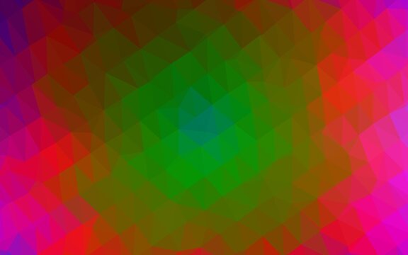 Light Multicolor, Rainbow vector polygon abstract layout. © Dmitry