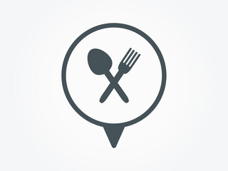 fork spoon cutlery knife icon vector eps10