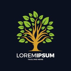 Tree Logo abstract design vector template

