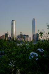 Vertical View of the financial center of Santiago de Chile