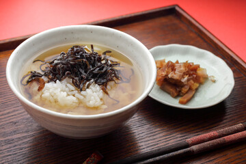 塩昆布のお茶漬け