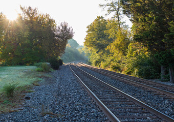 Fototapeta premium Railroad in autumn
