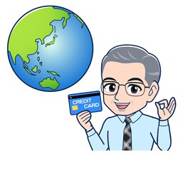 Office worker gentleman in a blue shirt