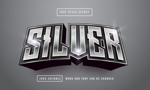 Silver Font Text Effect Editable Premium Free Downloa