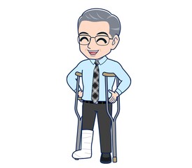 Office worker gentleman in a blue shirt