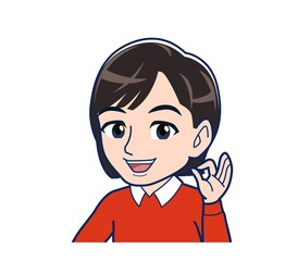 Beautiful woman dressed in red clothes