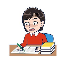 Beautiful woman dressed in red clothes