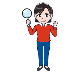 Beautiful woman dressed in red clothes