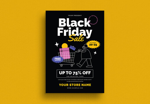 Black Friday Event Flyer Layout