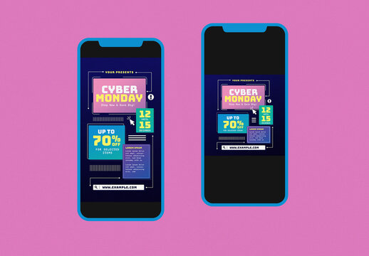 Cyber Monday Social Media Post Layout