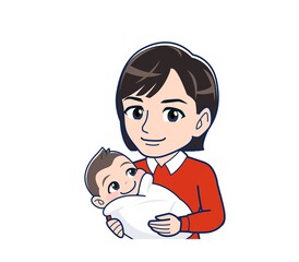 Beautiful woman dressed in red clothes