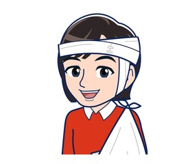 Beautiful woman dressed in red clothes