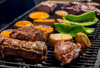 Carne y verduras asadas 4