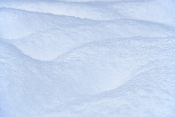 Fototapeta na wymiar Snow texture. Natural winter background with snow waves