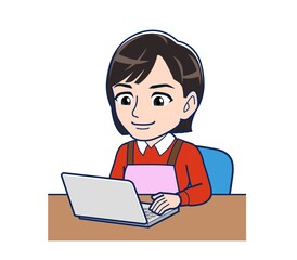 Beautiful woman in a pink apron