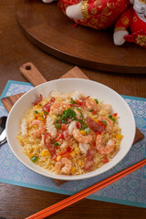 Chinese seafood friend rice