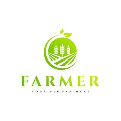 farmer logo, icon and illustration