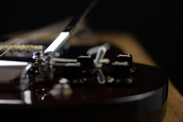 Fototapeta na wymiar electric guitar close up