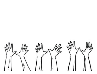 Obraz premium applause hand drawn