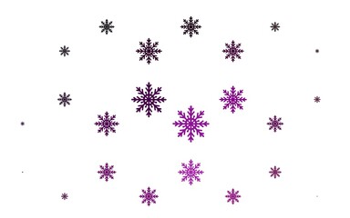 Light Purple vector cover with beautiful snowflakes.