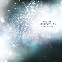 Glossy glitters Merry Christmas background design