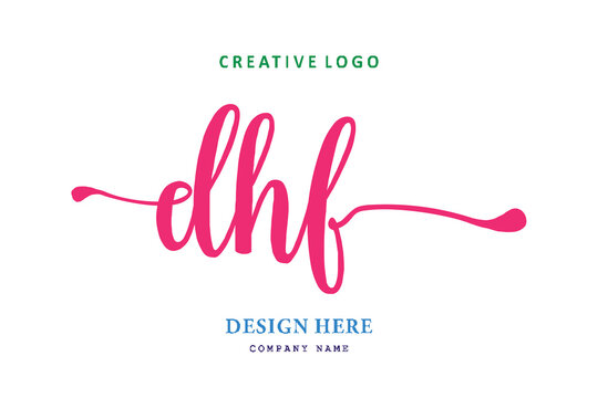 simple DHF lettering logo is easy to understand, simple and authoritative