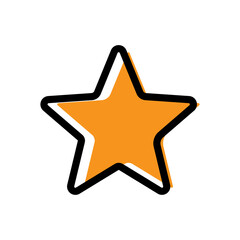 Star flat symbol. Design template vector