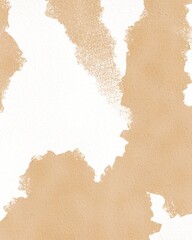 Watercolor panting background on watercolor rough texture paper. Beige or light brown and white minimal rough background. 