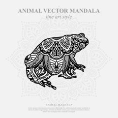 Animal Vector Mandala Line Art Style