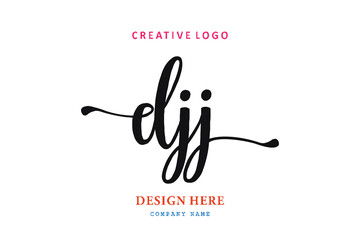 simple DJJ lettering logo is easy to understand, simple and authoritative